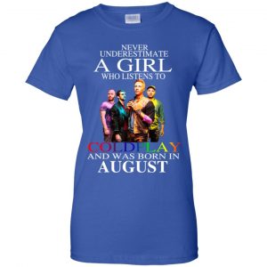 A Girl Who Listens To Coldplay And Was Born In August T-Shirts, Hoodie, Tank 25