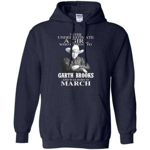 A Girl Who Listens To Garth Brooks And Was Born In March T-Shirts, Hoodie, Tank 8