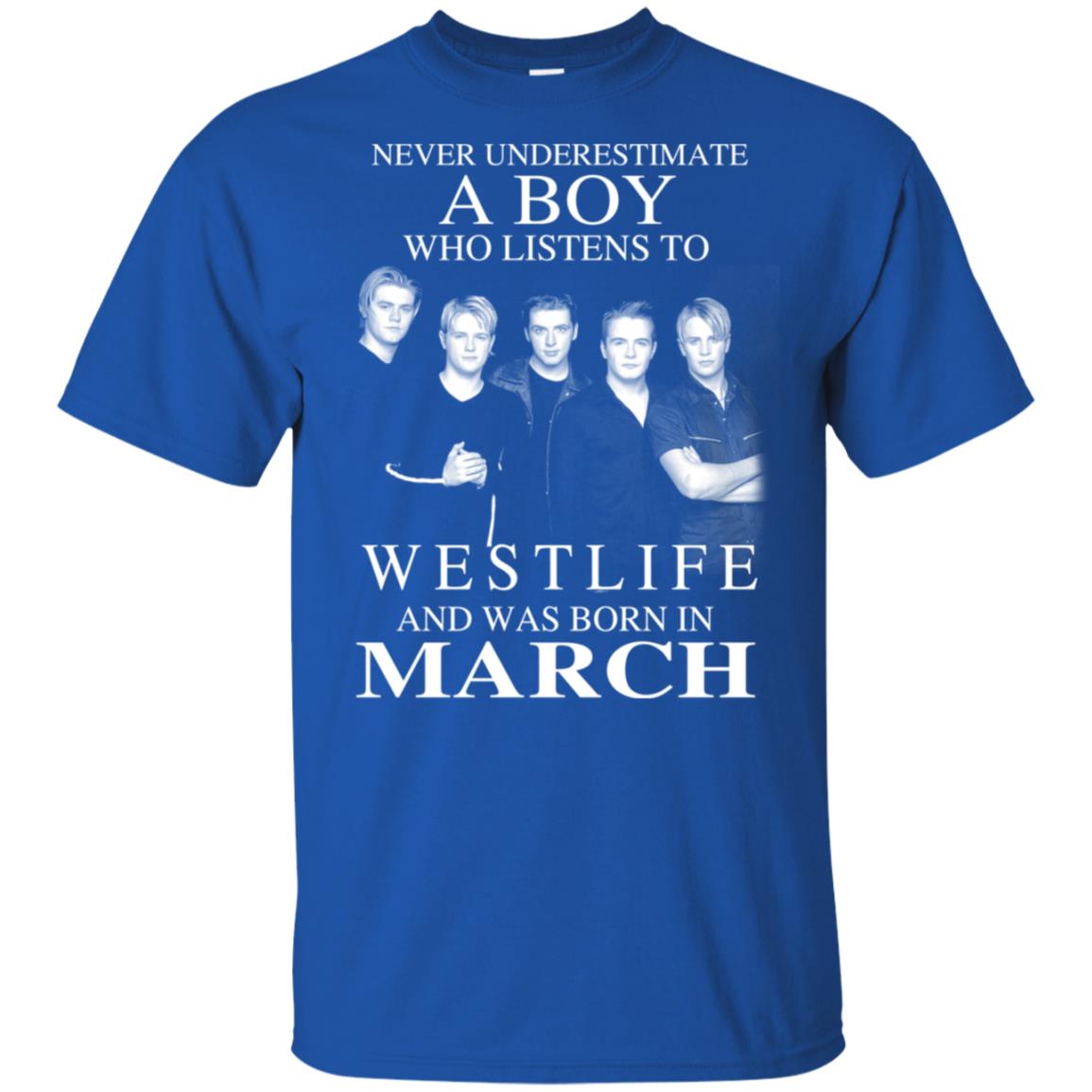 Stratford på Avon Opdater Envision A Boy Who Listens To Westlife And Was Born In March T-Shirts