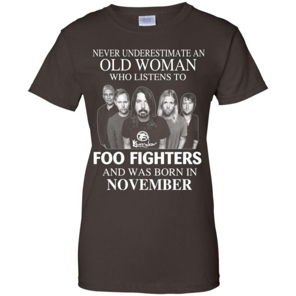 An Old Woman Who Listens To Foo Fighters And Was Born In November T-Shirts, Hoodie, Tank 12