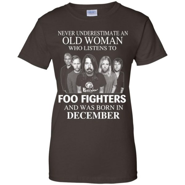 An Old Woman Who Listens To Foo Fighters And Was Born In December T-Shirts, Hoodie, Tank 12