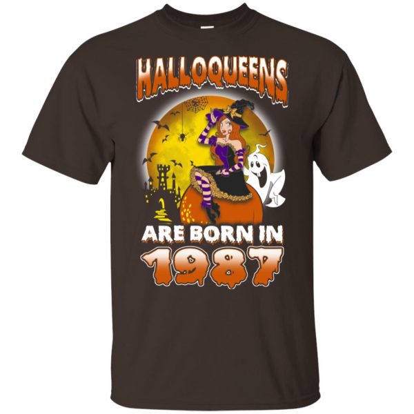Halloqueens Are Born In 1987 Halloween T-Shirts, Hoodie, Tank Birthday Gift & Age 4