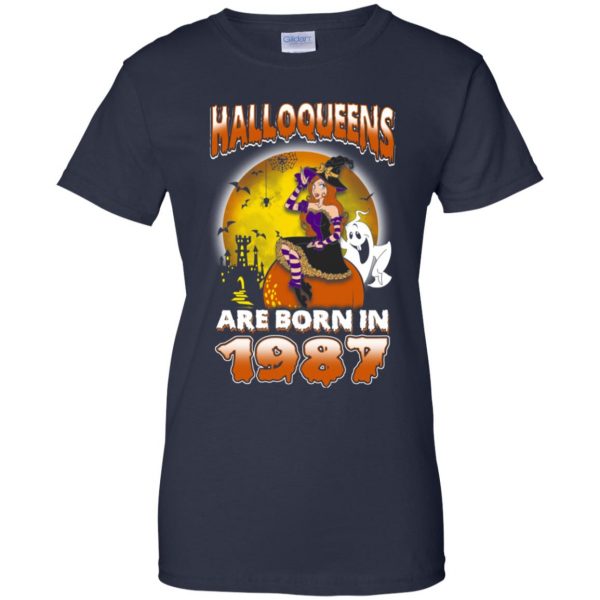 Halloqueens Are Born In 1987 Halloween T-Shirts, Hoodie, Tank Birthday Gift & Age 13