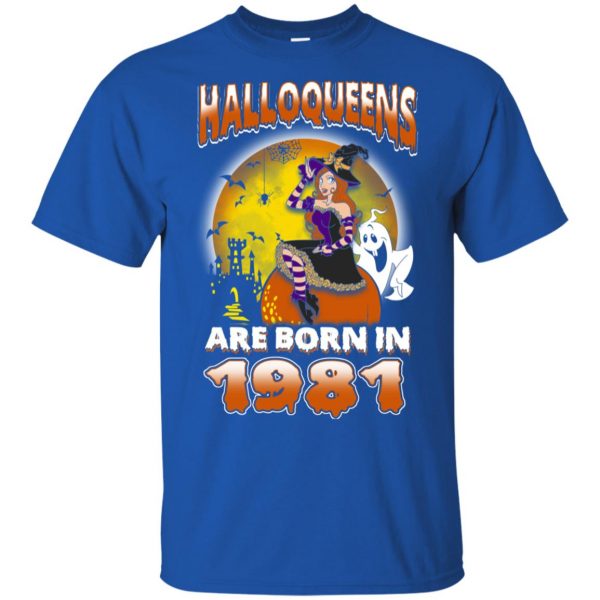 Halloqueens Are Born In 1981 Halloween T-Shirts, Hoodie, Tank Birthday Gift & Age 5