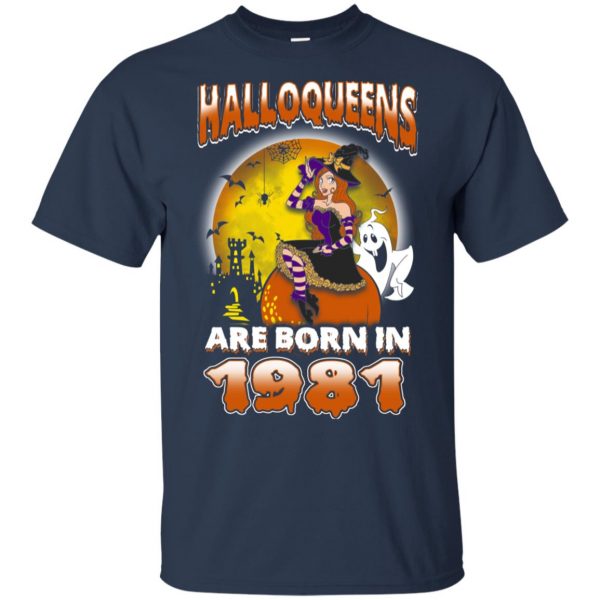 Halloqueens Are Born In 1981 Halloween T-Shirts, Hoodie, Tank Birthday Gift & Age 6