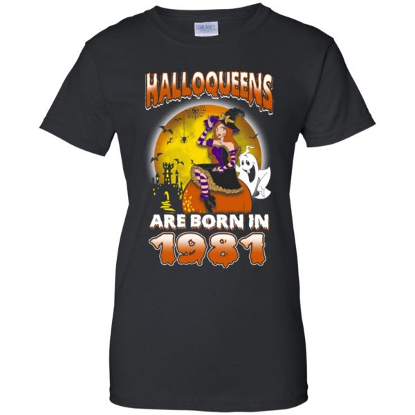 Halloqueens Are Born In 1981 Halloween T-Shirts, Hoodie, Tank Birthday Gift & Age 12