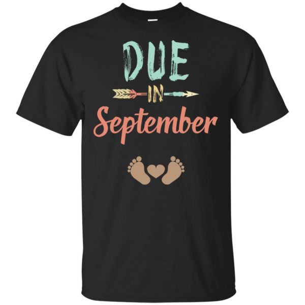 Due Date September Announcement Mommy Bump Pregnancy T-Shirts, Hoodie, Tank 3