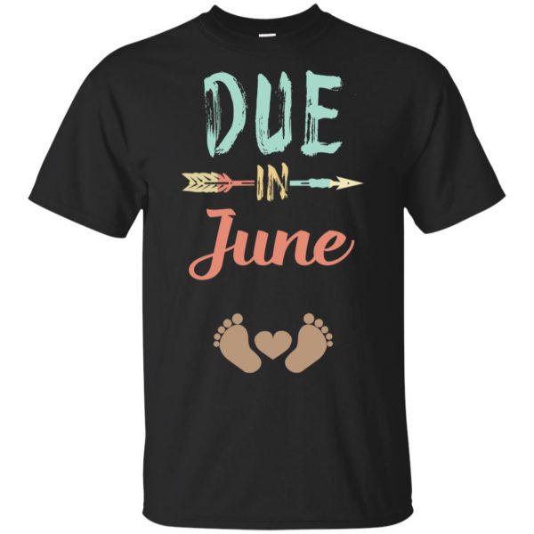 Due Date June Announcement Mommy Bump Pregnancy T-Shirts, Hoodie, Tank 3