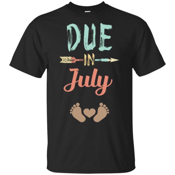 Due Date July Announcement Mommy Bump Pregnancy T-Shirts, Hoodie, Tank 3