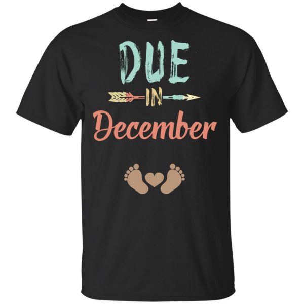 Due Date December Announcement Mommy Bump Pregnancy T-Shirts, Hoodie, Tank 3