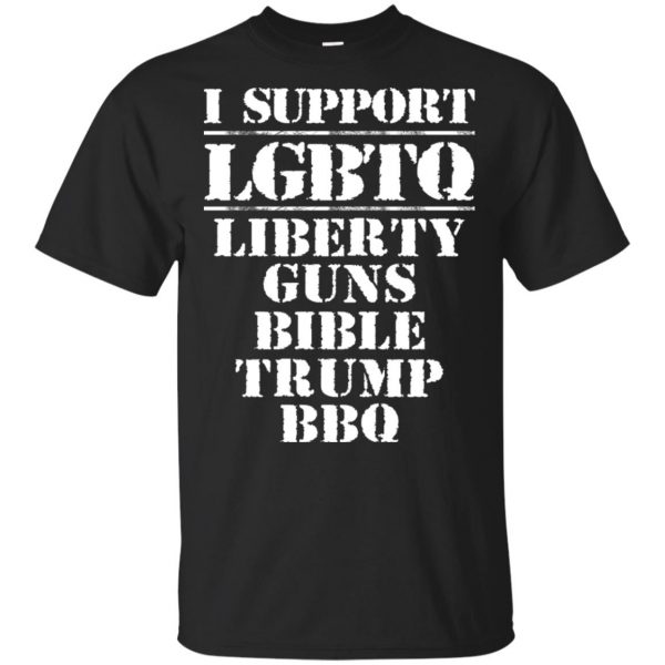 I Support LGBTQ Liberty Guns Bible Trump BBQ T-Shirts, Hoodie, Tank 3