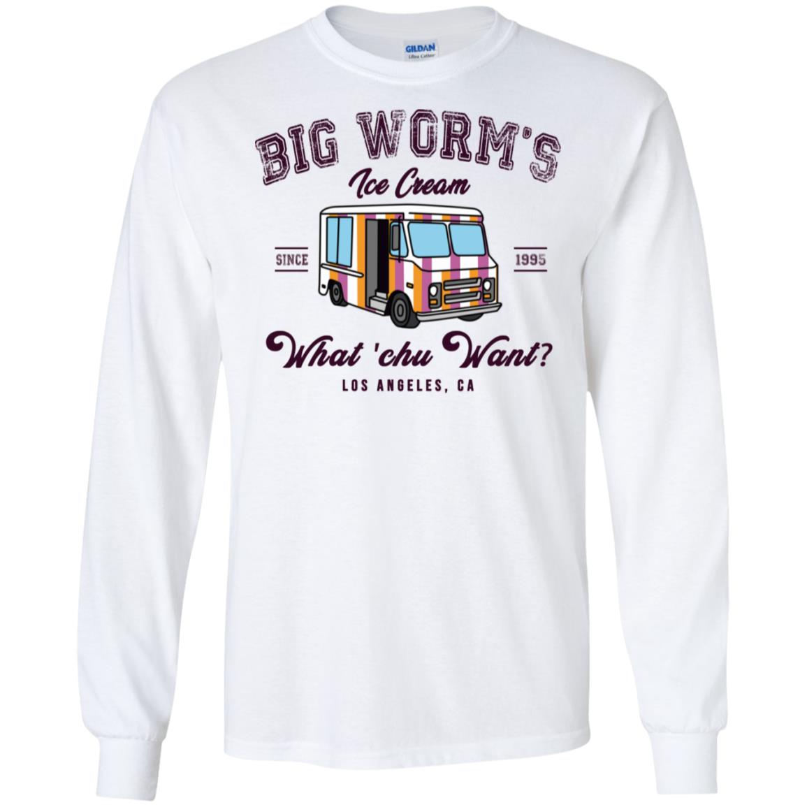 big worm ice cream truck t-shirt