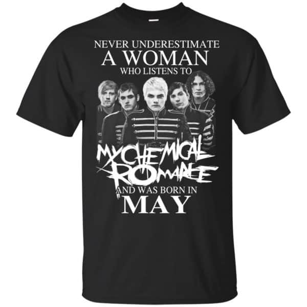 A Woman Who Listens To My Chemical Romance And Was Born In May T-Shirts, Hoodie, Tank 3