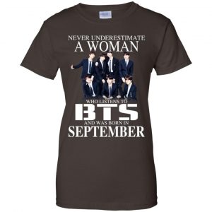 A Woman Who Listens To BTS And Was Born In September T-Shirts, Hoodie, Tank 22