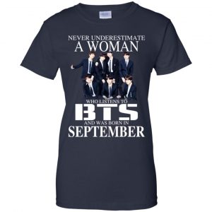 A Woman Who Listens To BTS And Was Born In September T-Shirts, Hoodie, Tank 23