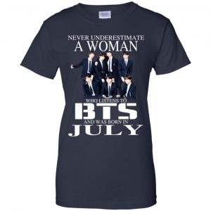 A Woman Who Listens To BTS And Was Born In July T-Shirts, Hoodie, Tank 24