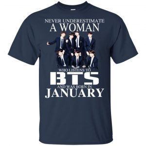 A Woman Who Listens To BTS And Was Born In January T-Shirts, Hoodie, Tank 17