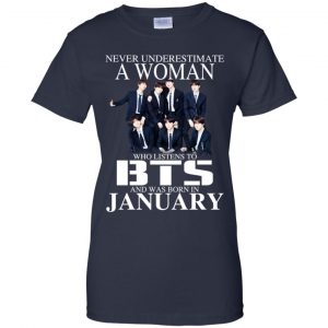 A Woman Who Listens To BTS And Was Born In January T-Shirts, Hoodie, Tank 24