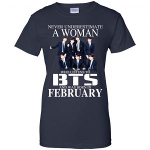 A Woman Who Listens To BTS And Was Born In February T-Shirts, Hoodie, Tank 24