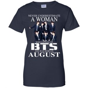 A Woman Who Listens To BTS And Was Born In August T-Shirts, Hoodie, Tank 24