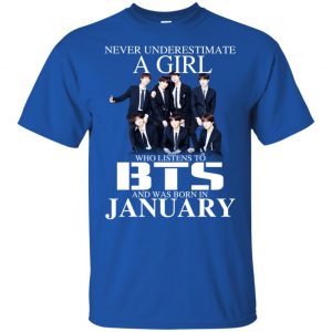 A Girl Who Listens To BTS And Was Born In January T-Shirts, Hoodie, Tank 16
