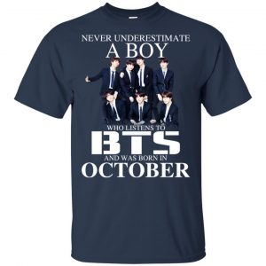 A Boy Who Listens To BTS And Was Born In October T-Shirts, Hoodie, Tank 16