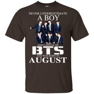 A Boy Who Listens To BTS And Was Born In August T-Shirts, Hoodie, Tank 17
