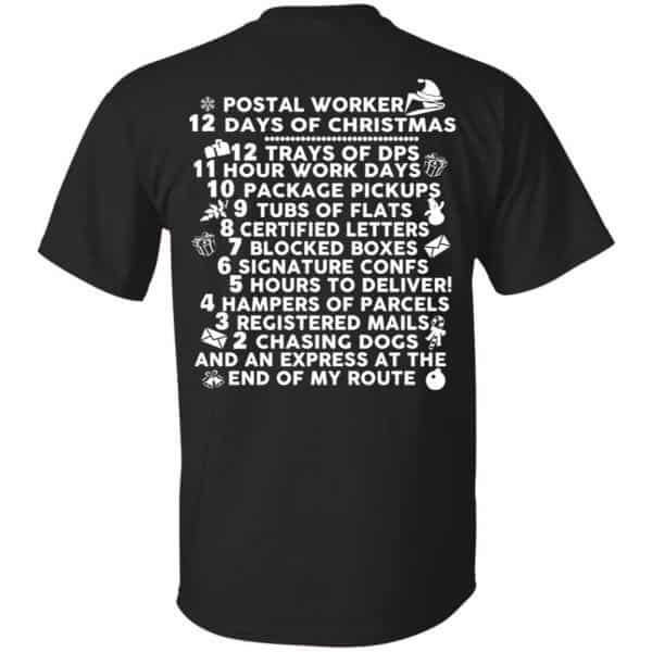 Postal Worker 12 Days Of Christmas T-Shirts, Hoodie, Tank 3