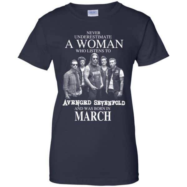 A Woman Who Listens To Avenged Sevenfold And Was Born In March T-Shirts ...