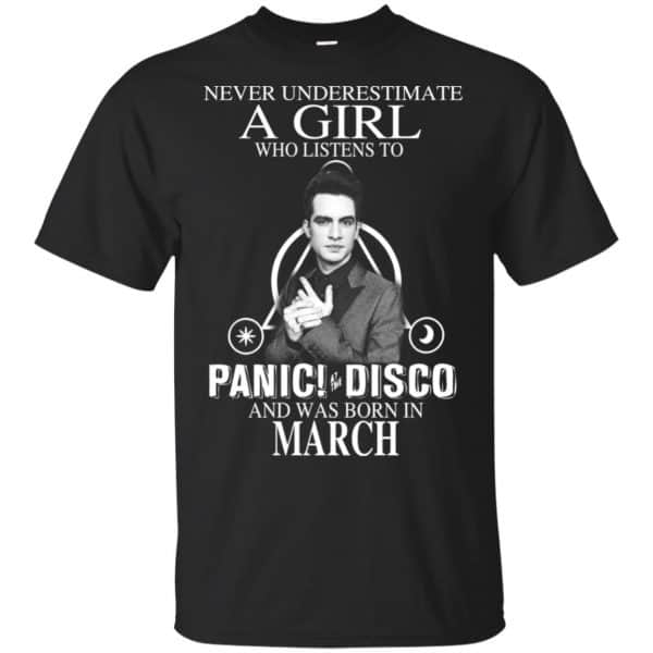 A Girl Who Listens To Panic at the Disco And Was Born In March T-Shirts, Hoodie, Tank 3