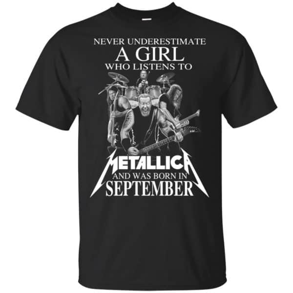 A Girl Who Listens To Metallica And Was Born In September T-Shirts, Hoodie, Tank 3