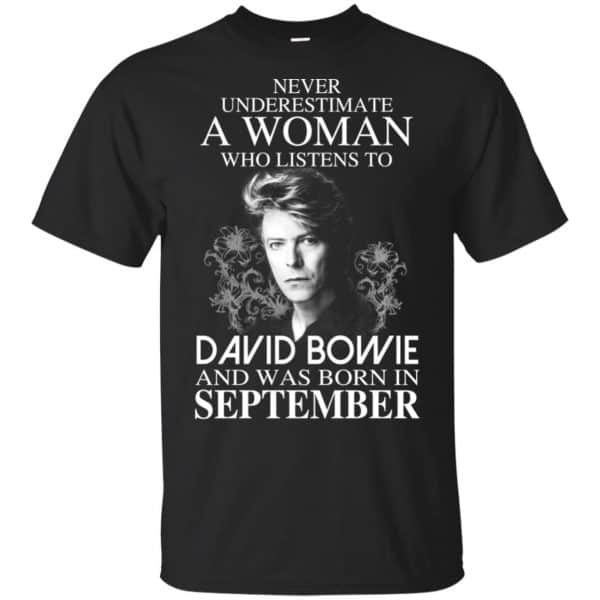 A Woman Who Listens To David Bowie And Was Born In September T-Shirts, Hoodie, Tank 2