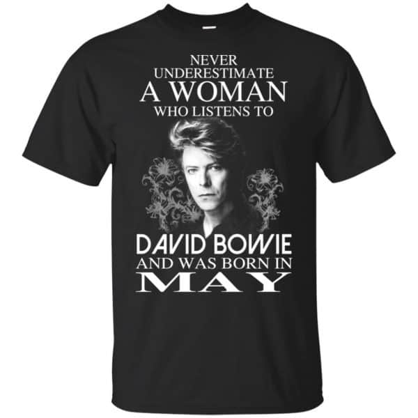 A Woman Who Listens To David Bowie And Was Born In May T-Shirts, Hoodie, Tank 3