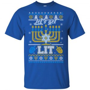 Funny Happy Hanukkah Chanukah Let's Get Lit Ugly Sweater. Hoodie 15