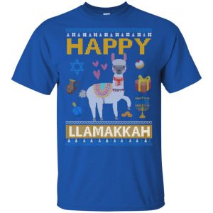 Happy Llama Llamakkah Hanukkah Ugly Sweater, Hoodie 15
