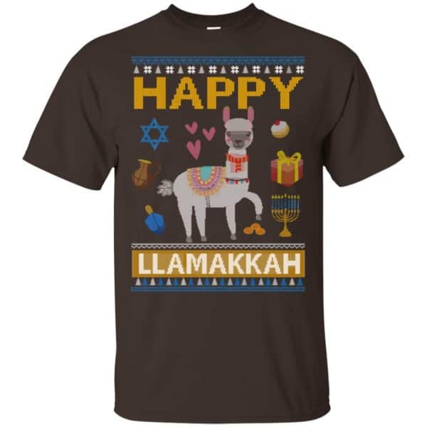 Happy Llama Llamakkah Hanukkah Ugly Sweater, Hoodie 6