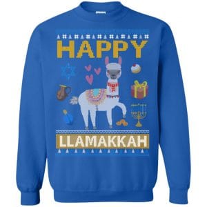 Happy Llama Llamakkah Hanukkah Ugly Sweater, Hoodie 22