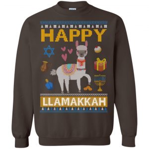 Happy Llama Llamakkah Hanukkah Ugly Sweater, Hoodie 23