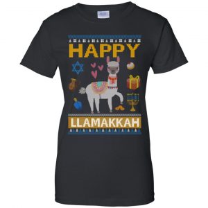 Happy Llama Llamakkah Hanukkah Ugly Sweater, Hoodie 24