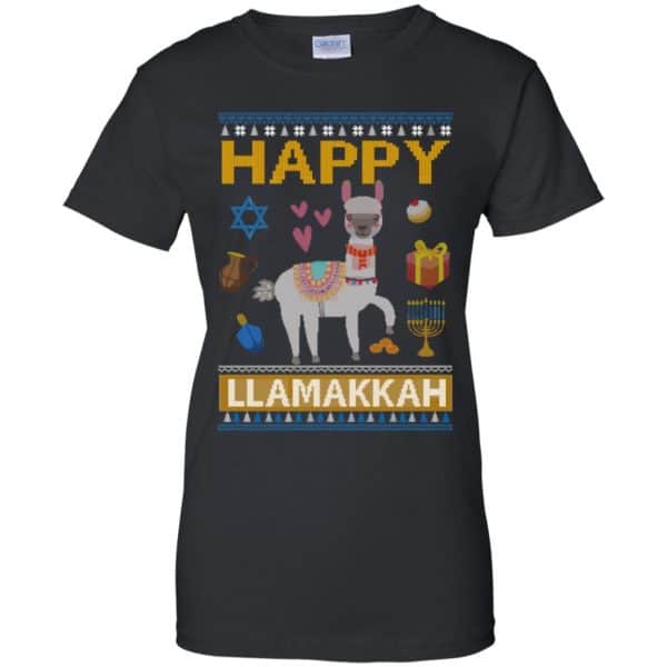 Happy Llama Llamakkah Hanukkah Ugly Sweater, Hoodie 13