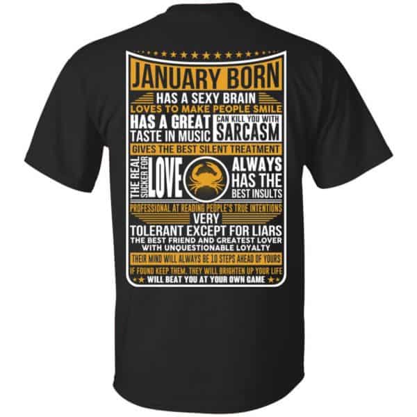 January Born Has A Sexy Brain Loves To Make People Smile T-Shirts, Hoodie, Tank 3