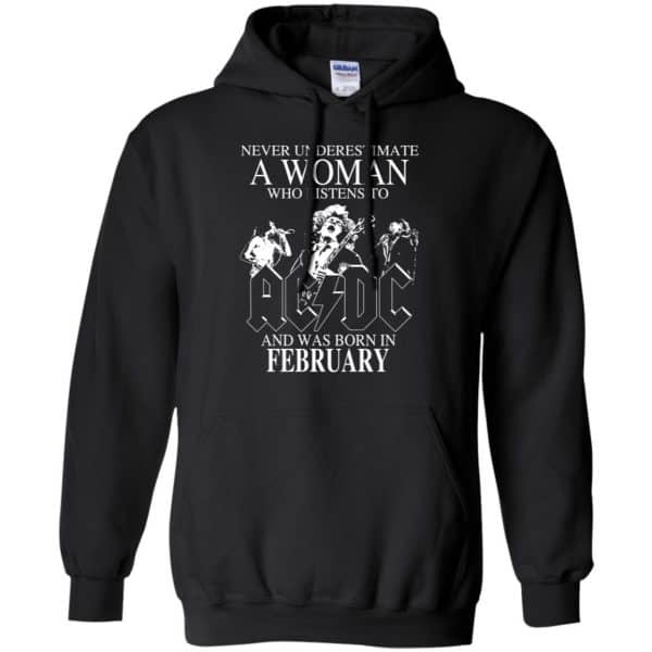 A Woman Who Listens To AC DC And Was Born In February T-Shirts, Hoodie, Tank Apparel 7