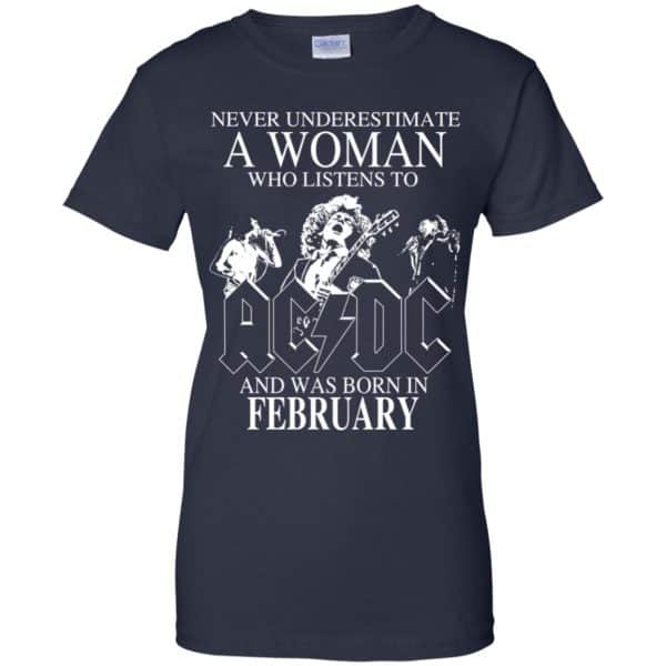 A Woman Who Listens To AC DC And Was Born In February T-Shirts, Hoodie, Tank Apparel 13