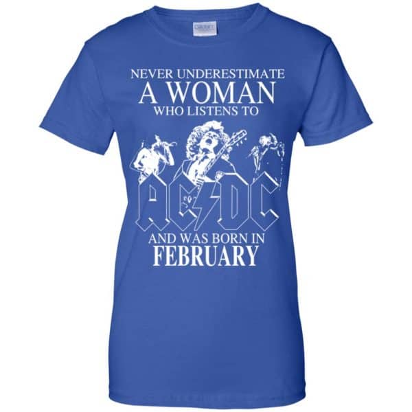 A Woman Who Listens To AC DC And Was Born In February T-Shirts, Hoodie, Tank Apparel 14