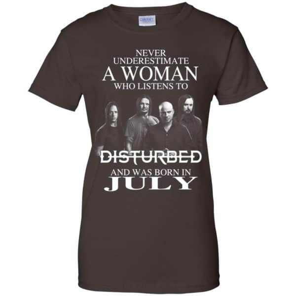 A Woman Who Listens To Disturbed And Was Born In July T-Shirts, Hoodie, Tank 12
