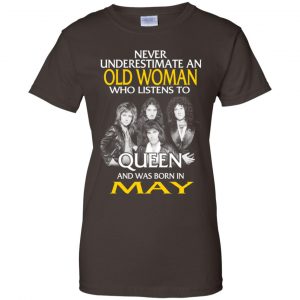 An Old Woman Who Listens To Queen And Was Born In May T-Shirts, Hoodie, Tank 23