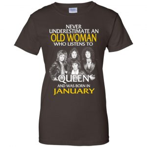 An Old Woman Who Listens To Queen And Was Born In January T-Shirts, Hoodie, Tank 23