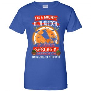 I'm A Grumpy Old Witch My Level Of Sarcasm Depends On Your Level Of Stupidity Halloween T-Shirts, Hoodie, Tank 25