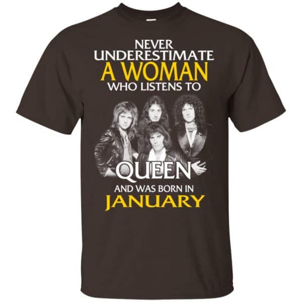 A Woman Who Listens To Queen And Was Born In January T-Shirts, Hoodie, Tank 4