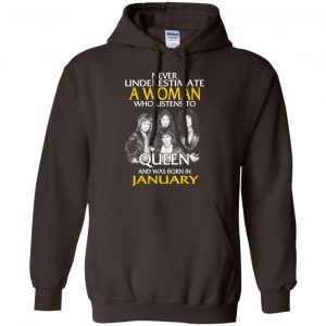 A Woman Who Listens To Queen And Was Born In January T-Shirts, Hoodie, Tank 20